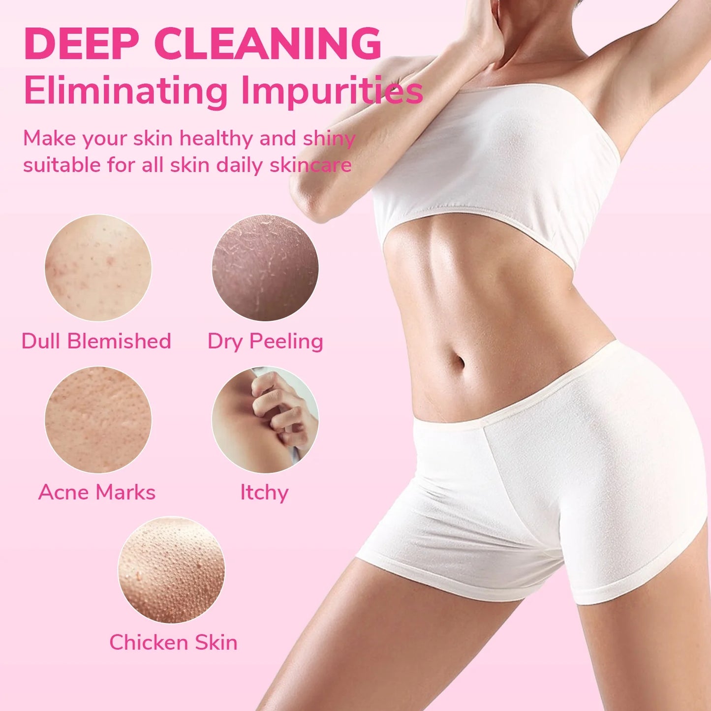 3 Pcs African Net Sponge, Exfoliating Washcloth, Long Net Bath Sponge Shower Body Scrubber