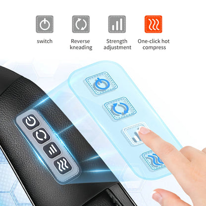 Shiatsu Neck and Back Massager with Heat,Electric Deep 4D Tissue Massage for Body Muscle Pain Relief,Usb-Rechargeable Best Gifts for Men Women Home, Office, and Car