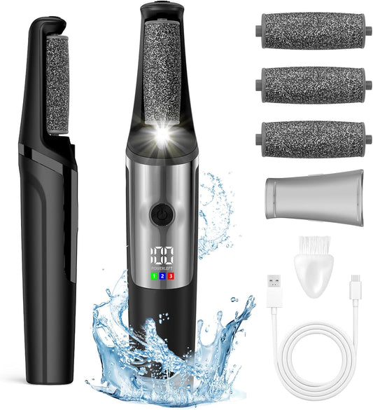Electric Callus Removers for Feet, Smooth Pedicure Wand Rechargeable Electric Foot File,Professional Pedicure Tools for Dry, Dead, Cracked, Hard Skin, at Home Feet Spa Care Kit for Men & Women